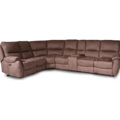 Reclinersoffa hörnsoffa - 5-sits el-styrning