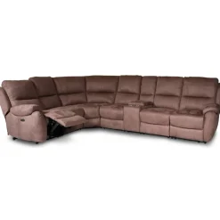 Reclinersoffa hörnsoffa - 5-sits el-styrning