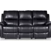 Reclinersoffa 3-sits i svart Microfiber - Enjoy Chicago