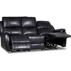 Reclinersoffa 3-sits i svart Microfiber - Enjoy Chicago