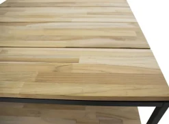 Regald soffbord 80 x 80 cm - Svart/naturträ