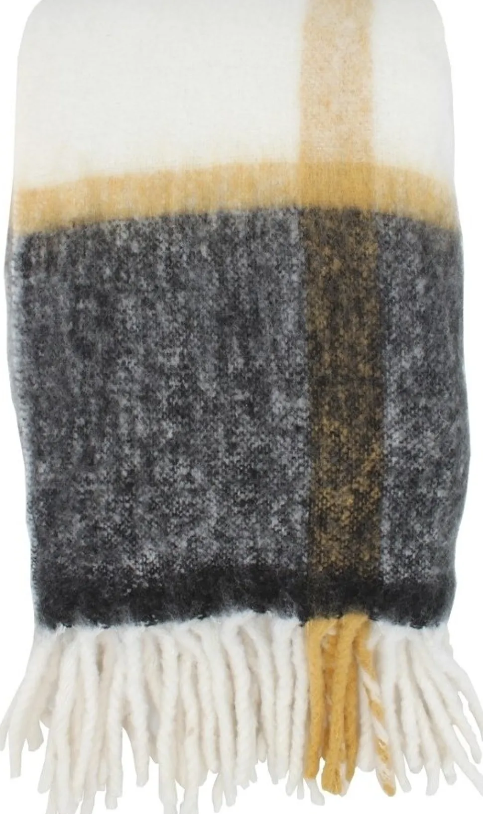 Remi pläd 130 x 170 cm - Offwhite/Grå