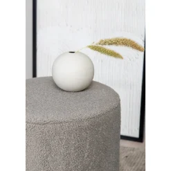 Remi sittpuff - Gråbeige teddy