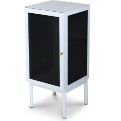 Revel vitt sängbord 75 cm med vänster hängd dörr