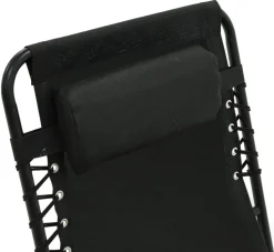 Örgryte solsäng - Ställbar | Svart + Textilskydd för utemöbler