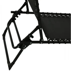 Örgryte solsäng - Ställbar | Svart + Textilskydd för utemöbler