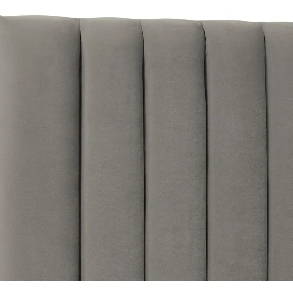 Ribbersborg sänggavel (Grå sammet) - Valfri bredd