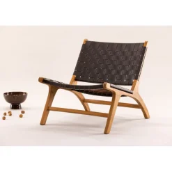 Rike fåtölj - Brun/teak