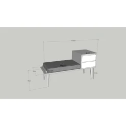 Rino hallmöbel - Valnöt/antracit