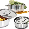 Rix set med grytor - Blankt stål