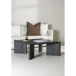 Rogaland soffbord 100 x 100 cm - Svart