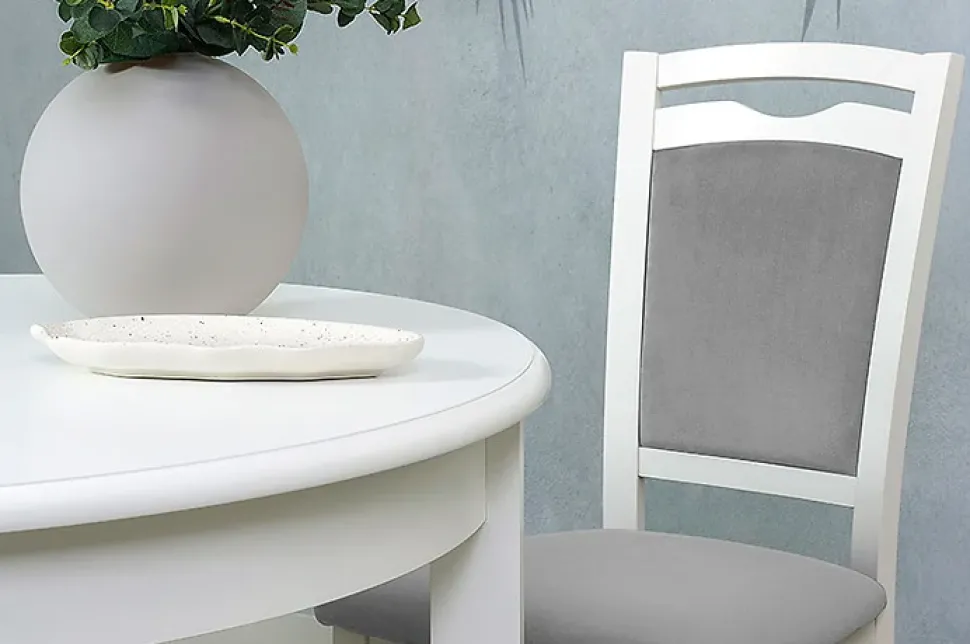 Roland matbord 95-195 x 95 cm - Vit