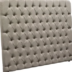 Romance sänggavel med knappar 160 x 160 cm - Gråbeige