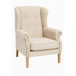 Öronlappsfåtölj - Beige klädsel