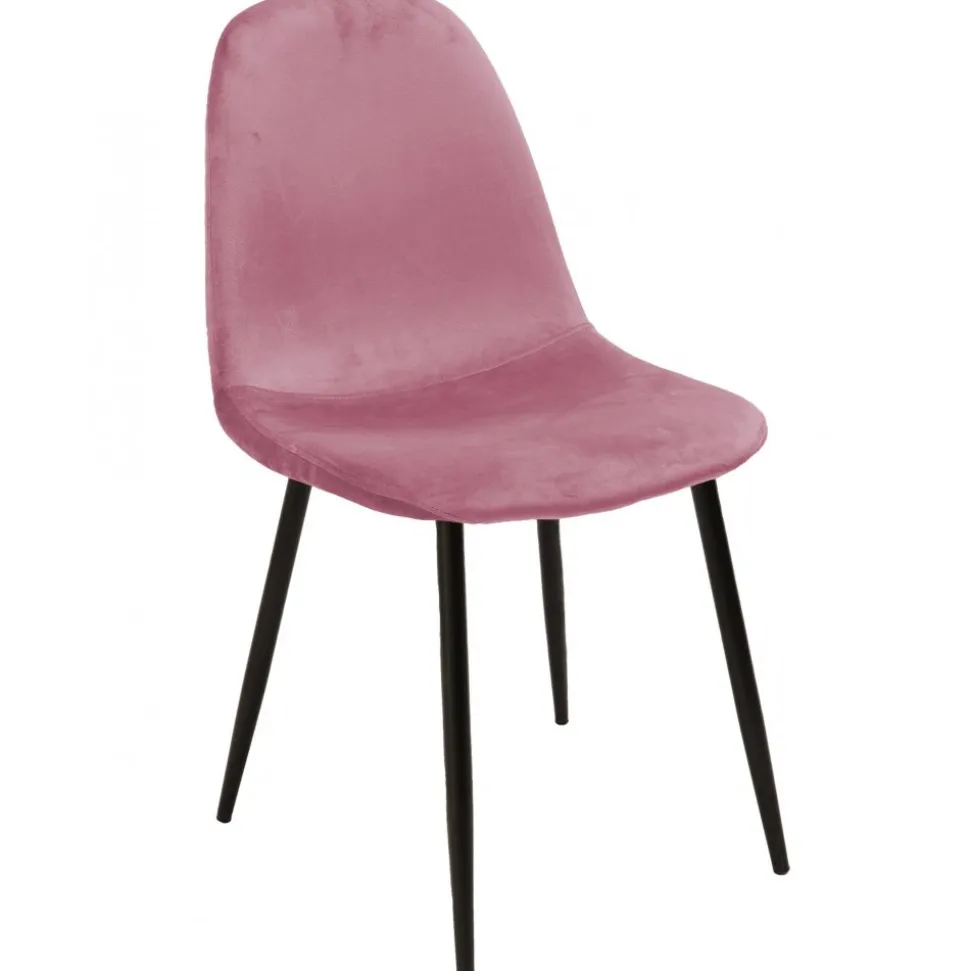 Rosvik matgrupp, matbord med 4 st Carisma sammetsstolar - Vit/Rosa + 3.00 x Möbeltassar