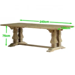 Rune matbord i återvunnen trä 240x100 cm