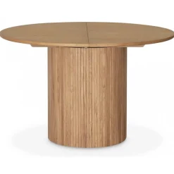 Runt matbord Ø115-160 cm - Whitewash