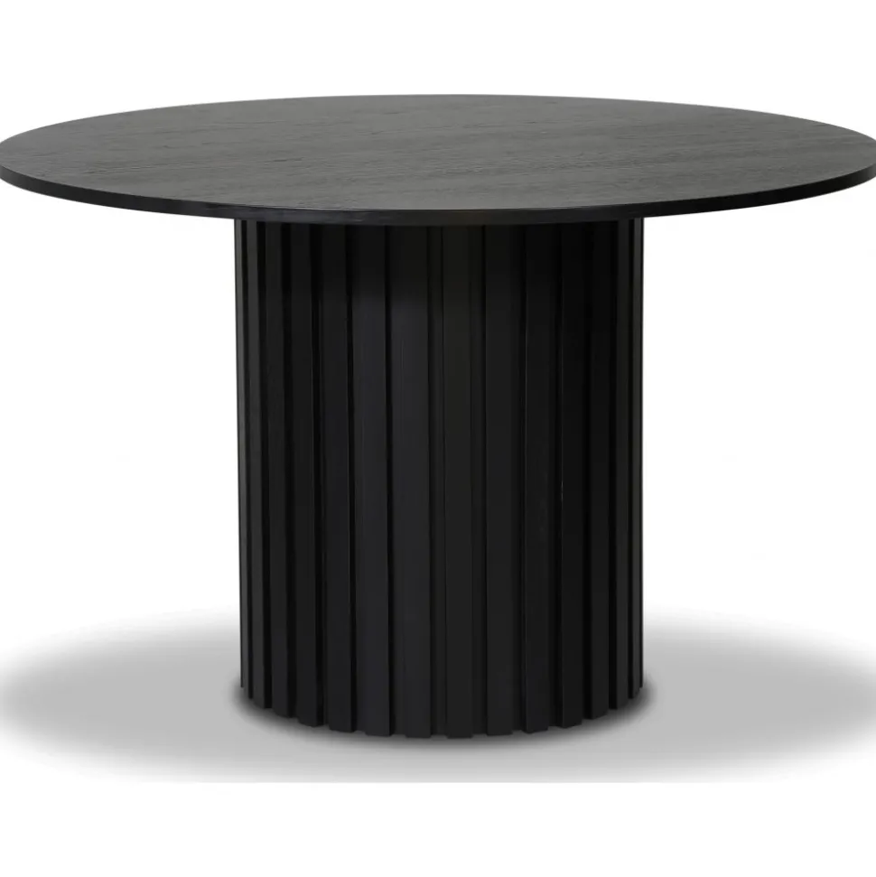 Runt matbord Ø120 cm svartbets