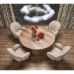 Runt matbord i valnöt - Float