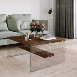 Saba soffbord 75 x 75 cm - Valnöt