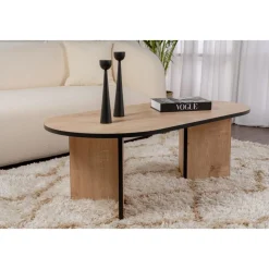 Sable soffbord 119 x 60 cm - Safir ek/svart