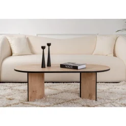 Sable soffbord 119 x 60 cm - Safir ek/svart