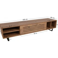 Safir TV-bänk - Furu