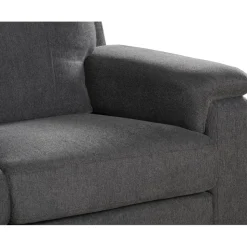 Salem hörnsoffa i mörkgrått tyg