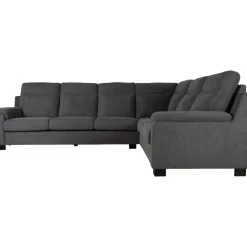 Salem hörnsoffa i mörkgrått tyg