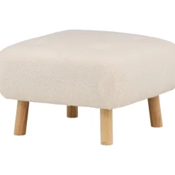 Salina sittpuff - Vit teddy