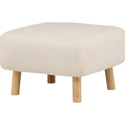 Salina sittpuff - Vit teddy