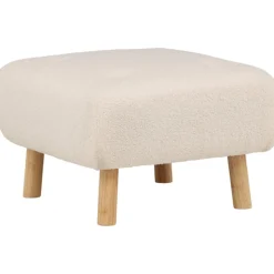 Salina sittpuff - Vit teddy