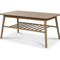 Saltö soffbord i oljad ek med hylla - 110 x 60 cm + Fläckborttagare för möbler