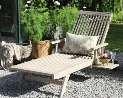 Saltö solstol fällbar rygg - Grå teak + Träolja för möbler