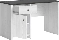 Salvador skrivbord 120 cm - Vit/svart + Textilrengöring för möbler