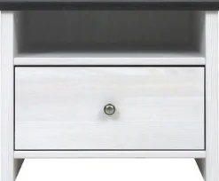 Salvador sängbord - Vit/svart