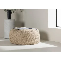 Sam sittpuff Ø45 cm - Beige