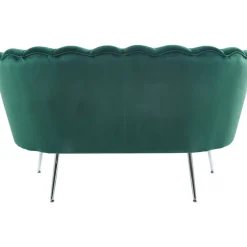 Sammets soffa grön 2-sits - Kingsley