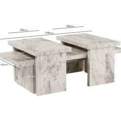 Sanctuary soffbord 110 x 45 cm - Freesia marmor