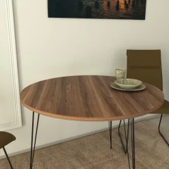 Sandalf matbord 90 cm - Valnöt + Fläckborttagare för möbler