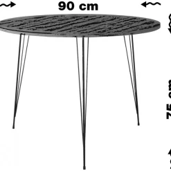 Sandalf matbord 90 cm - Valnöt