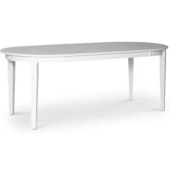 Sandhamn matgrupp ovalt matbord med 6 st Sofiero stolar med kryss i ryggen + 4.00 x Möbeltassar