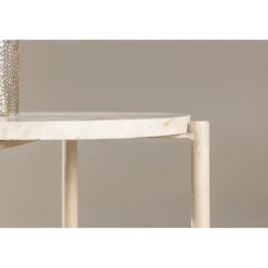 Sandhamn soffbord Ø40 cm - Beige