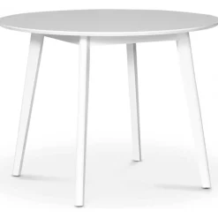 Sandhamn vitt runt matbord Ø100 cm + Möbeltassar