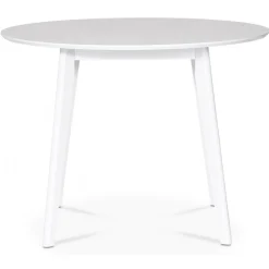 Sandhamn vitt runt matbord Ø100 cm + Möbeltassar