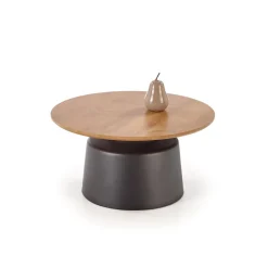 Satsbord Ø70/50 cm svart / Natur