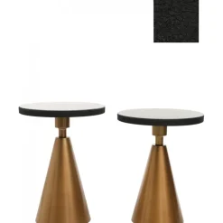 Satsbord set 2 st - Guld/svart