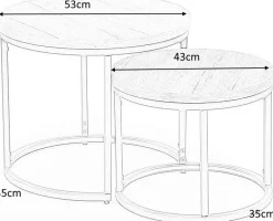 Satsbord valnöt/svart Ø43/53 cm - Tore + Textilrengöring för möbler