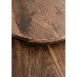 Satsbord valnöt/svart Ø43/53 cm - Tore + Textilrengöring för möbler