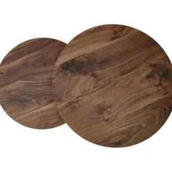 Satsbord valnöt/svart Ø43/53 cm - Tore + Möbeltassar